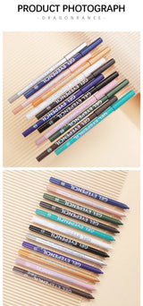 12 Colors Shine Pearlescent Eyeliner Pencil Waterproof Lasting Matte White Black Brown Smooth and Easy To Color Eyeliner Gel Pen