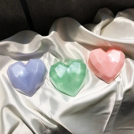 1/3/5pcs mix Diamond Heart Handmade Soap Wedding Gift Set Facial Soap with Chamomile Fragrance Essential Oil Soap