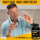 Glucosamine Chondroitin MSM Capsules, Joint Support Supplement, Support Cartilage Flexibility Bone Strength & Hair Skin Nail