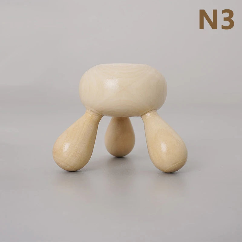 1 Pcs Neck Back 3/4-Leg Massage Roller Wooden Head Scalp Massager Octopus Claws Relax SPA Tools For Hair Growth Stress Relief