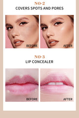 QIC Waterproof & Sweatproof Concealer Cream - Tattoo coverage, Long-Lasting Foundation, Natural,Full coverage, All Skin Types