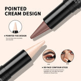 Dual Head Contour Highlighter Stick Sculpt V Face Nose Shadow Concealer Waterproof Long Lasting Smooth Blending Facial Makeup Cosmetics