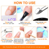 TWOING 8g Clear Solid Nail Tips Gel Long Lasting Strong Adhesion UV/LED Building Gel for Nails Home Salon Manicure DIY Design
