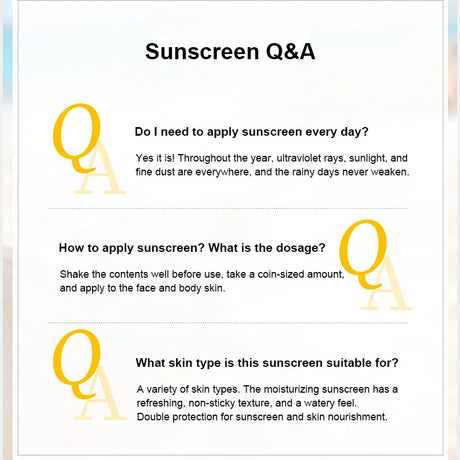 Sunscreen SPF50+ Facial Body Sunscreen Whitening Sun Cream Sunblock Skin Protective Cream Anti-Aging Oil-control Moisturizing