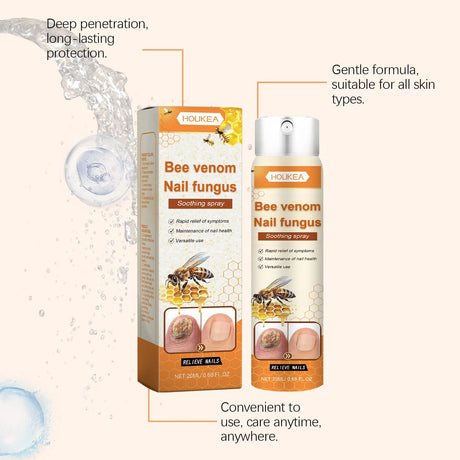 Bee Venom Nail Fungus Repair Spray Gray Nail Treatment Onychomycosis Paronychia Removal Relieve Foot Odor Hand Foot Nail Care