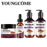 BATANA Oil Hair Care Kit - Strengthening Shampoo, Moisturizing Mask & Keratin Conditioner for All Hair Types Frizz Control