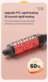 Fluffy Comb Straight Hair Curling and Straightening Dual Purpose Curling Brush PTC Heating Red Light Hair Care Curling Iron