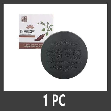 Hair Shampoo Soap Polygonum Multiflorum Black Soap Hair Care Nourishing Anti Dandruff Essential Oil Soap Moisturizing
