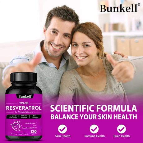 Resveratrol - Premium Antioxidant Supplement for Anti-Aging, Immune Support, Brain & Joint Health