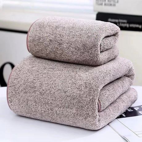 Quick-Drying Bamboo Striped Towel Set For Soft And Absorbent Bathroom Experience Bath Towel Set or Hand Towel