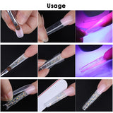 180pcs New Sandwich Nail Extension Mold Interlayer Dual Nail Forms Easy To Shape Oval/Coffin Mixed 15 Size Prolong Tool Manicure