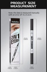 Natural Look Eyebrow Pencil Waterproof Sweat Proof Double Ended 2 in 1 Long Lasting Brow Definition Fill Shape