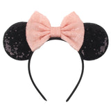 Newest Festival Party Cosplay Mouse Ears Headband 3.3" Ears Glitter Hairband Without Bow For Boys DIY Cartoon Hair Accessories