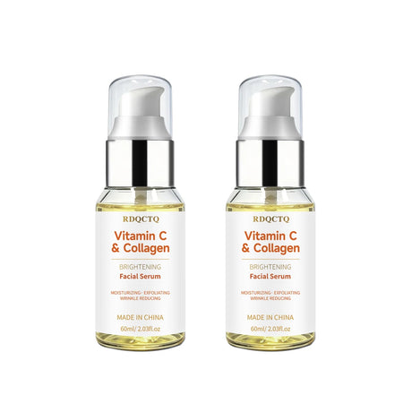Facial Serum | Vitamin C & Collagen Infused Daily Skin Care Serum, Hydrating & Gentle Exfoliating Facial Treatment for All Skin