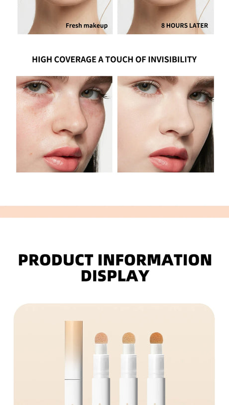Ocheal 3 Color Face Foundation Concealer Pen Long Lasting Waterproof Corrector Contour Concealers Stick Cosmetic Makeup