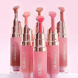 Lip Repair Plumping Lip Gloss, Metal Massage Wand Hydrating Mirror Glass Lip Oil, Waterproof Non-sticky Shiny Lip Tint