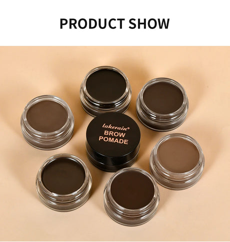 6 Colors Waterproof Eyebrow Tint with Brush Long-Wearing Full-Pigment Smudge-Proof Eyebrow Pomade Natural Wild Brows Makeup