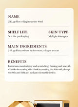 SADOER 24K Golden Collagen Serum for face Moisturizing Anti Wrinkles Hydrating Anti-aging Facial Essence Skin Care Products