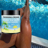 Body Tanning Lotion, Rich in Shea Butter and Coconut Oil, Deeply Moisturizing, Fast Absorbing, Non-Greasy, No Sunburn, Hypoallergenic for Men and Women