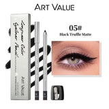 ART VALUE Creamy Texture Matte Eyeliner Pencil Easy Coloring Sweat Proof Eyeshadow Pencil Long Lasting Shimmer Eyeliner Makeup