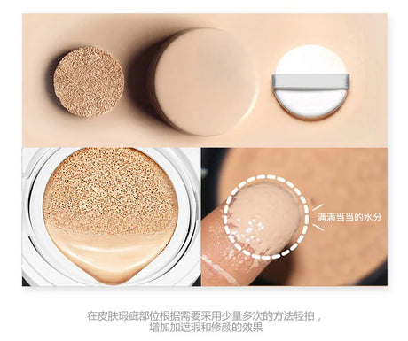 BIOAQUA 1pc Air Cushion BB Cream Isolation BB Nude Concealer Oil Control Moisturizing Liquid Foundation CC Cream (Random Brand)
