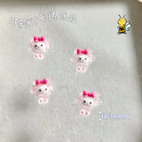 50Pcs/Pack Potdemiel cat Trendy Nail Charms - Cute Resin Cat Nail Art, Press-On Nail Decor for Kawaii Manicures