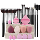 18PCS Women's Makeup Brushes Set - Eye Shadow Foundation Blush Cosmetic Brushes Soft Make up Tools with Storage Bag