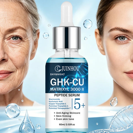 JUINHOU 2pcsCopper Peptide Rose Face Serum Set Hydrating Serum Kit For Fine Line Dry Skin Daily Face Care Brighten Skin All Skin