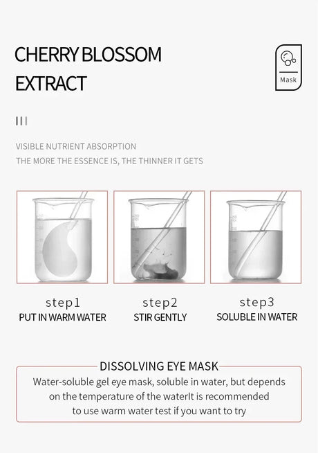 Collagen Eye Mask Essence Sakura Wrinkle Removing Eye Care Patches Fade Fine Line Anti Dark Circles Bag Anti-Puffiness Eye Care