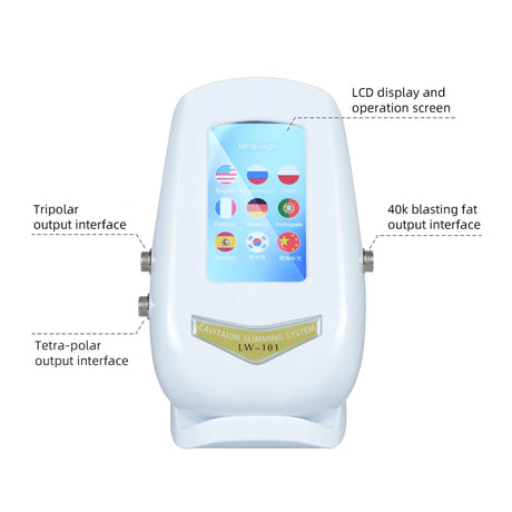 3 In 1 Beauty Body Slimming Massager Cavitation Machine Multi-Functional Device Face Body Tightening Lifting Spa Skincare Tool