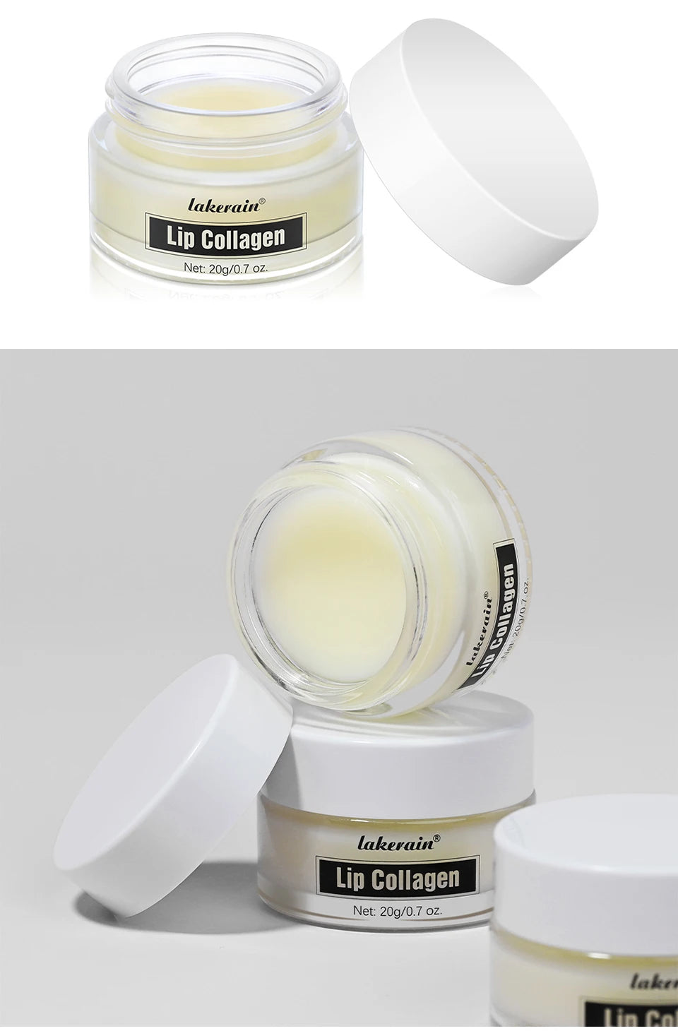 Collagen Lip Balm & Sleep Mask Deep Moisturizing Hydrating Smooth Lip Fine Lines Gentle Exfoliating Dry Dead Skin Daily Lip Care