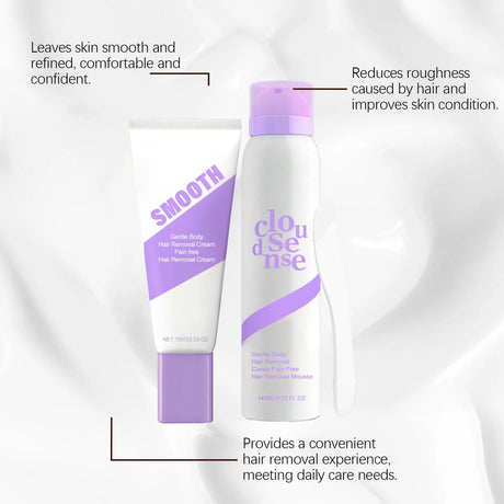 Body Hair Removal Cream Spray Aloe Vera Moisturizing Skin Soothing Hair Growth Inhibitor Shea Butter Hair Removal Mousse 140ml