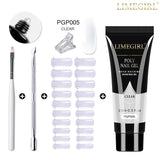 Limegirl Poly Nail UV Gel Set for Nails Quick Extension Building Soak Off UV Polys Nail Gel Kit Manicure Art  Decoration Tools