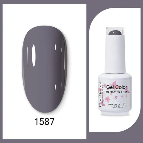 Clou Beaute 15ml HEMA TPO FREE Gel Nail Polish Bright Dark Army Green Gel Lacquer Semi Permanent Art Organic  Nail Gel Varnish