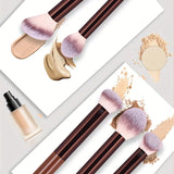 A Set of 15 Makeup Brushes Including Foundation Brush, Highlighter Brush, Blush Brush, Powder Brush, Nose Contour Brush, Eyeshad