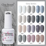 Clou Beaute Grey Color Nail Gel Polish Full Coverage Nail Polish Dark Red Gel Lacquer Varnish Vernis Semi Permanent Nail Art