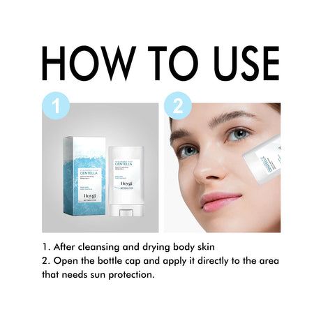 Hoygi Hyaluronic Acid Sunscreen Stick Broad Spectrum SPF 50+ Hydrating Non-Greasy Fast Absorbing for Face and Body On-The-Go