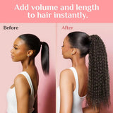 Synthetic wig Long curly hair fluffy explosive head corn whisker ponytail for women
