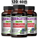 Quercetin Capsules with Bromelain, Vitamin C, Ashwagandha, Antioxidant, Support Immune, Respiratory & Cardiovascular Wellness