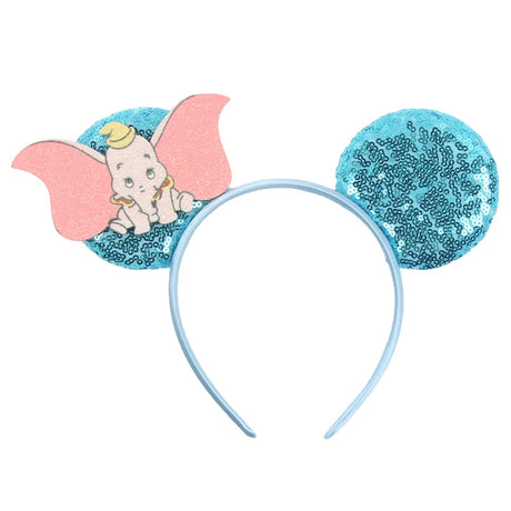 Newest Festival Party Cosplay Mouse Ears Headband 3.3" Ears Glitter Hairband Without Bow For Boys DIY Cartoon Hair Accessories