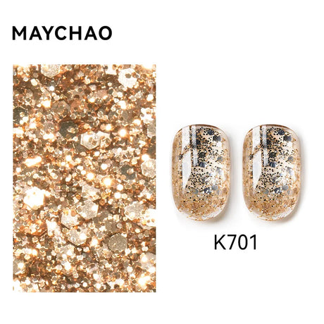 MAYCHAO Cat Eye Magnetic Gel Nail Polish Glitter Effect Semi Permanent Soak Off UV Gel Varnish Manicure For Nail Art