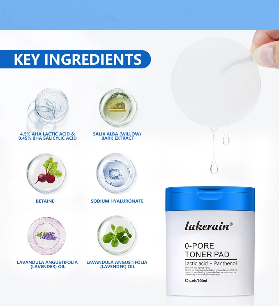 Zero Pore Toner Pads Control Oil Reduce Sebum Exfoliate Deep Clean Refines Pores Antioxidant Skincare Treatment  skincare korean