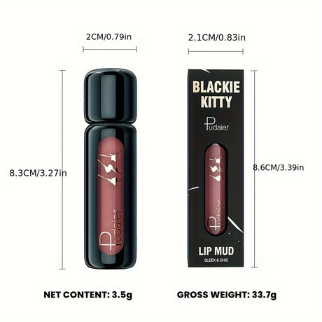 1pc Matte Velvet Lip Gloss, Highly Saturated Liquid Lip Mud, Non-Stick Long Lasting, All Skin Tones Compatible, 5 Shades Mixed P