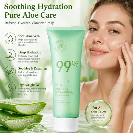 Aloe Vera Gel Moisturizing Face Body Cream Sunburn Repair Hydrating Soothing After Sun Acne Treatment Sensitive Skin Care
