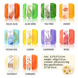 S+100g natural organic aloe vera luffa soap lemon whitening facial shower gel oil control moisturizing skincare luffa soap