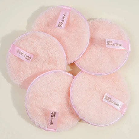 5Pcs Soft Skin Makeup Remover Polyester Facial Cleaning Tool Cosmetic Remover For Men And Women Beauty Tool