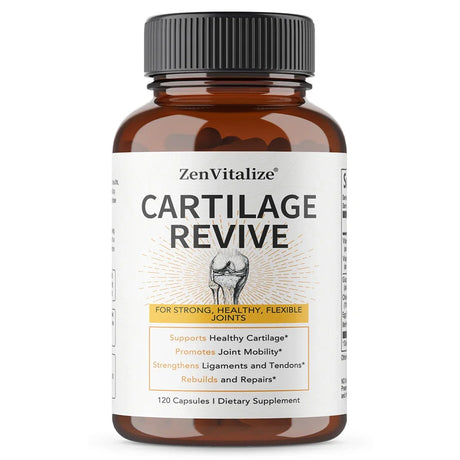 Cartilage Revive + Joint Support Supplement for Men and Women with Type II Collagen,D-Glucosamine Sulfate, MSM, Vitamin D3,C