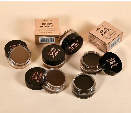 6 Colors Waterproof Eyebrow Tint with Brush Long-Wearing Full-Pigment Smudge-Proof Eyebrow Pomade Natural Wild Brows Makeup