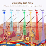 Wireless 7 Colors LED Face Beauty Machine Photon Facial Neck Skin Tighten Rejuvenation Facial Neck Mask