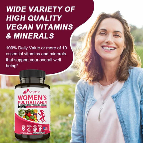 Women's Multivitamin Capsules - Supports Immune Function, Energy and Metabolism, Brain Function and Mood, 120 Capsules